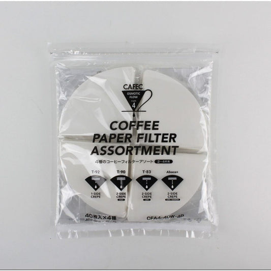 Cafec 4P Filter Paper Assortment 1-4cup