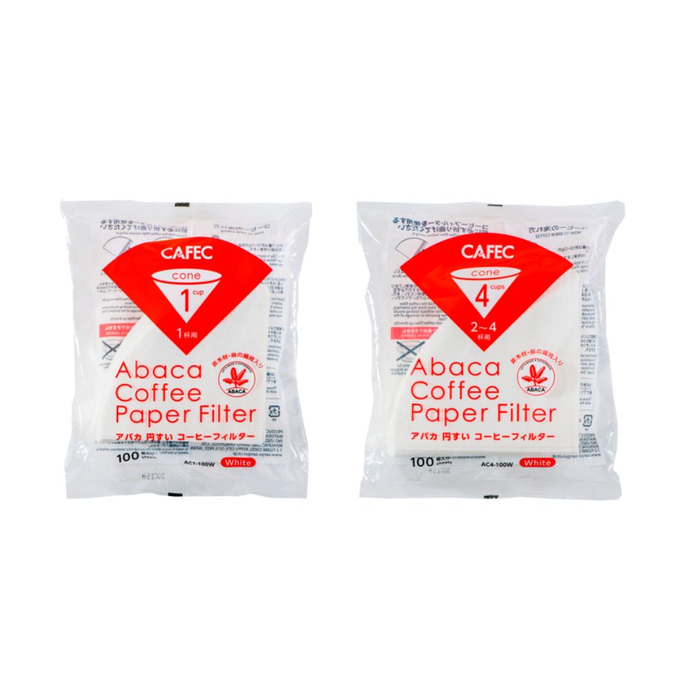 Cafec Abaca Filter Papers 1Cup & 4Cup Bundle