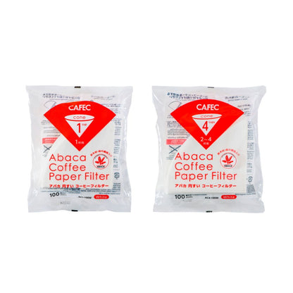 Cafec Abaca Filter Papers 1Cup & 4Cup Bundle