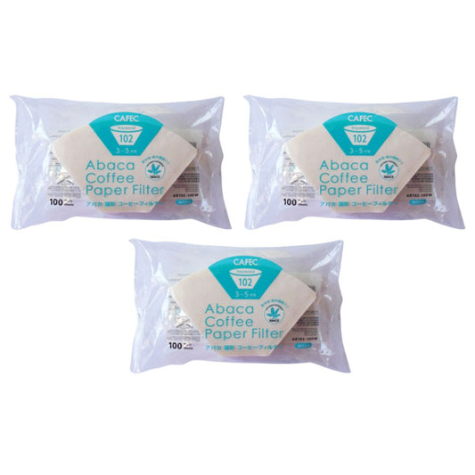 Cafec Abaca Trapezoid Special Paper Filters 3 Pack Bundle