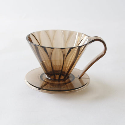 Cafec Tritan Flower Dripper 4 cup Clear