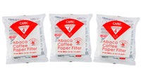Abaca Cone-shape paper filter 4cup white 100pcs (Bundle of 3)